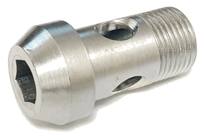 18mm Banjo Fitting Kit, Banjo to -6 AN flare male, M18 x 1.5, Long Nose AN6 - Image 3