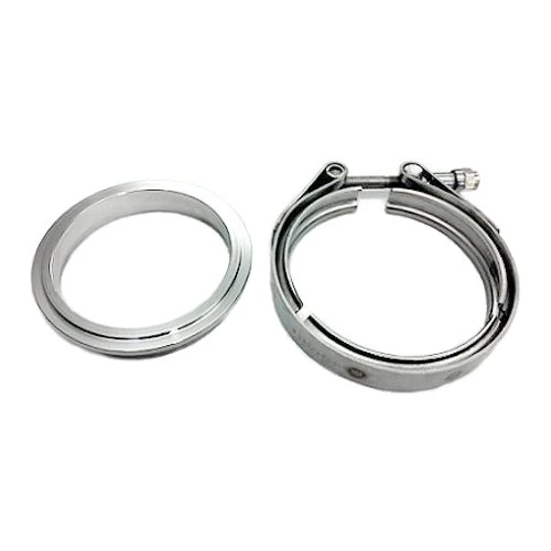 FLANGE AND CLAMP SET, Stainless Downpipe 3" GT V-band (w/ Protruded 81mm lip at the ID) 90mm OD - Image 2