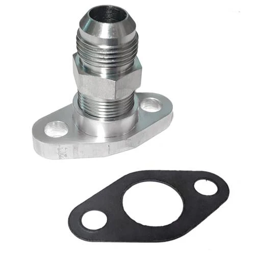Flange, Oil Drain (oil return), BIG (high volume), -12 AN, Garrett GT55 GTX55 GT47 GTX47 - Image 2