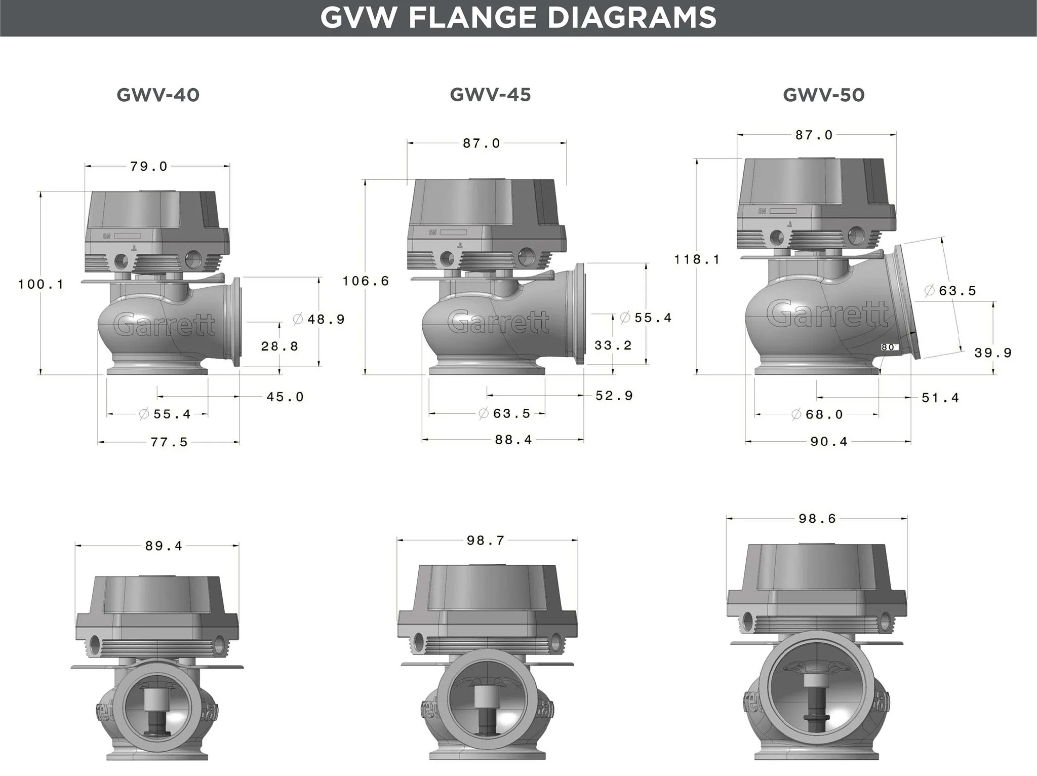 Garrett GVW-45 External Wastegate Kit 45mm - Image 3