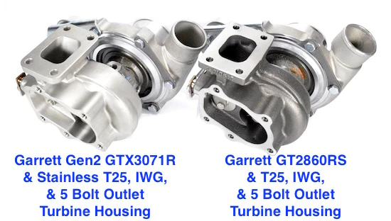 GEN2 Garrett GTX3071R w/Compact Comp Hsg &Stainless .86 AR T25 IWG 5 Bolt Turbine Hsg 1 bar Actuator GRT-TBO-899 - Image 4