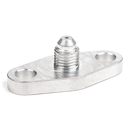 Oil Feed Flange w/ -4 Male Flare ( restrictor ) T3, T4, GT37 GT40 GT42 GT45 GTX47 GTX50 GTX55 GTW JB - Image 2