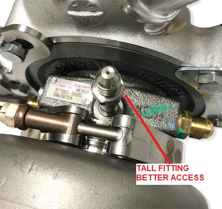 TALL RESTRICTOR -4 size .035" Oil inlet fitting for GT28 GTX28 GT30 GTX30 GT35R G25 G30 G35 - Image 4
